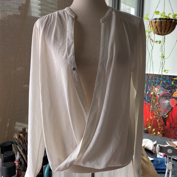 Catherine Malandrino faux wrap tunic asymmetrical top blouse - Small - Picture 12 of 12